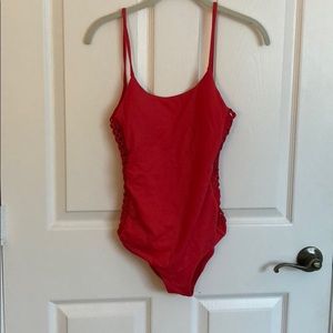 Never worn red malai bathing suit